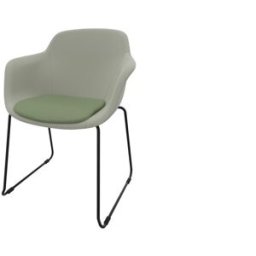 Leaderburo Chaise d'accueil en polypropylène pieds noirs Wendy Blanc, rose, vert, bordeaux, bleu, noir ou marron