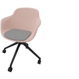 Leaderburo Chaise de réunion pivotante pieds noirs en polypropylène Wendy Blanc, rose, vert, bordeaux, bleu, noir ou marron