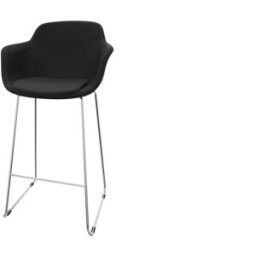 Leaderburo Tabouret en polypropylène pieds chromés Wendy Blanc, rose, vert, bordeaux, bleu, noir ou marron