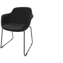 Leaderburo Chaise d'accueil en polypropylène pieds noirs Wendy Blanc, rose, vert, bordeaux, bleu, noir ou marron