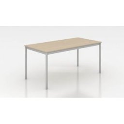 Leaderburo Table de réunion contemporaine métal et bois chêne moyen Aurore Chêne moyen