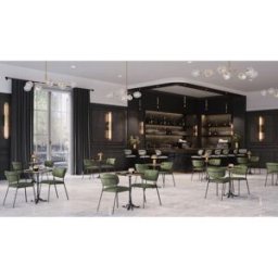 Restoflex Tabourets de restaurant en tissu Sileone (lot de 2) Gris clair, terra ou vert