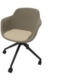 Leaderburo Chaise de réunion pivotante pieds noirs en polypropylène Wendy Blanc, rose, vert, bordeaux, bleu, noir ou marron