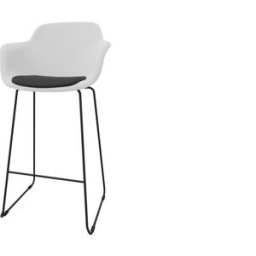 Leaderburo Tabouret en polypropylène pieds noirs Wendy Blanc, rose, vert, bordeaux, bleu, noir ou marron