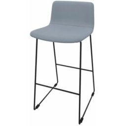 Leaderburo Tabouret en tissu pieds noir Mokky Marron, gris foncé, orange, mauve, vert, bleu ciel, turquoise, bleu gris, gris ou anthracite