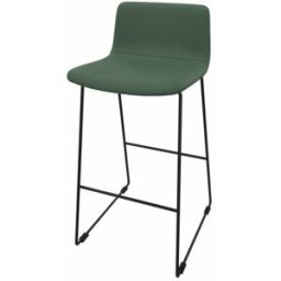 Leaderburo Tabouret en tissu pieds noir Mokky Marron, gris foncé, orange, mauve, vert, bleu ciel, turquoise, bleu gris, gris ou anthracite