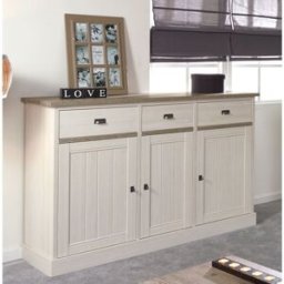 Vivabita Buffet/bahut haut contemporain 171 cm chêne beige/mélèze Samos Chêne clair/mélèze