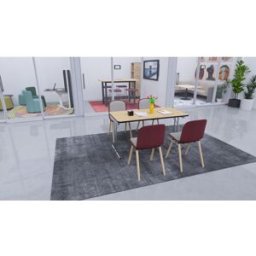 Mateol Table pliable rectangulaire modulable Actual Blanc neige et chêne clair