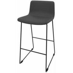 Leaderburo Tabouret en tissu pieds noir Mokky Marron, gris foncé, orange, mauve, vert, bleu ciel, turquoise, bleu gris, gris ou anthracite