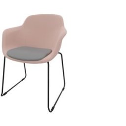 Leaderburo Chaise d'accueil en polypropylène pieds noirs Wendy Blanc, rose, vert, bordeaux, bleu, noir ou marron