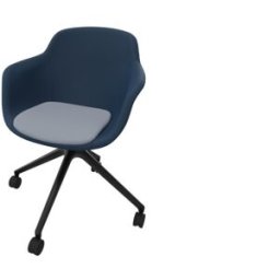 Leaderburo Chaise de réunion pivotante pieds noirs en polypropylène Wendy Blanc, rose, vert, bordeaux, bleu, noir ou marron