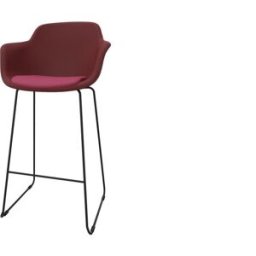 Leaderburo Tabouret en polypropylène pieds noirs Wendy Blanc, rose, vert, bordeaux, bleu, noir ou marron