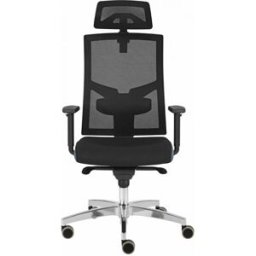 Optizen Fauteuil de bureau contemporain en PU noir Octavio Noir