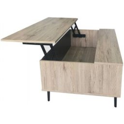 Vivabita Table basse ajustable style scandinave chêne/anthracite Mayline Chêne/anthracite
