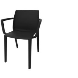 Leaderburo Chaise d'accueil empilable monocoque en polypropylène Likie Blanc, noir, rose, vert, turquoise, bleu ou gris
