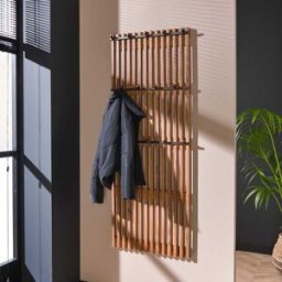 Vivabita Porte-manteau mural en acacia massif naturel Twister Naturel
