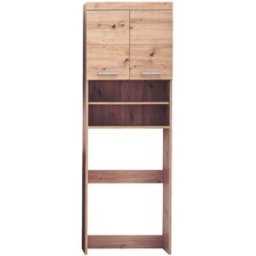 Deladeco Meuble de machine à laver moderne coloris chêne Nataelle Chêne