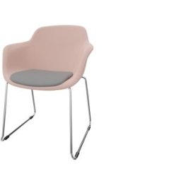 Leaderburo Chaise d'accueil en polypropylène pieds chromés Wendy Blanc, rose, vert, bordeaux, bleu, noir ou marron