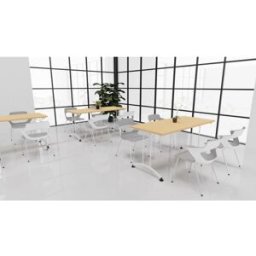 Matelpro Table polyvalente pliante Lorraine Blanc, gris, hêtre, nebraska, chêne fil, timber ou cèdre