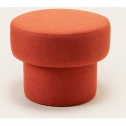 MADURA Pouf Poppie Marcelo orange brûlée - ORANGE Ø35xØ45xH36 cm