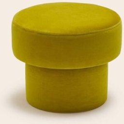 MADURA Pouf Poppie Dalila jaune sulfure - JAUNE Ø35xØ45xH36 cm