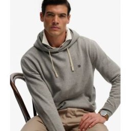 Superdry Homme Sweat à Capuche Avec Logo Brodé Monogram Dark Grey Taille: Xxxl