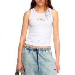 Diesel T-shirt Sans Manches T-lynys-od White S Femme