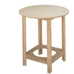 Wellhome Table Ronde De Brancard Avec Finition Structure Hêtre Sans Vernis 70x70x75cm Natural One Size