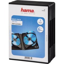 Housse à DVD Hama 00049685 6 CDs/DVDs/disques Blu-ray polypropylène noir (l x H x P) 13.6 x 19.1 x 2.66 cm 3 pc(s)