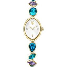 Swarovski Montre Gema, Bracelet en cristal, Ton doré, Finition ton doré OS