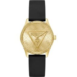 Guess Montre Pour Femme Roxy 36mm 3atm Quartz/analogical Black / Champagne / Mineral One Size Femme