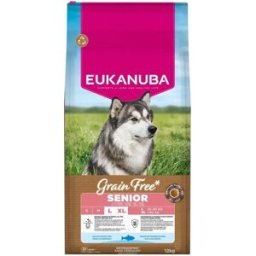 Eukanuba Alimentation Pour Chien Senior De Grande Taille Sans Céréales Au Poisson De L´océan 12 Kg Brown One Size