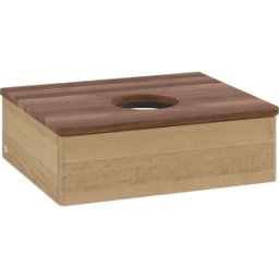 Villeroy und Boch Meuble vasque Villeroy & Boch Antao K07012HN 60 x 19 x 50 cm, plan vasque couleur noyer chaud, chêne miel