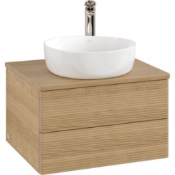 Villeroy und Boch Meuble vasque Villeroy & Boch Antao K18151HN 60 x 36 x 50 cm, percé pour robinetterie, plan vasque couleur chêne miel, chêne miel