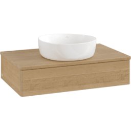 Villeroy und Boch Meuble vasque Villeroy & Boch Antao K08011HN 80 x 19 x 50 cm, plan vasque couleur chêne miel, chêne miel