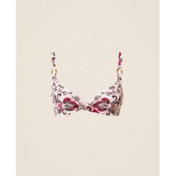 Twinset Haut de maillot de bain à armatures avec imprimé et strass