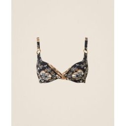 Twinset Haut de maillot de bain à armatures avec imprimé et strass