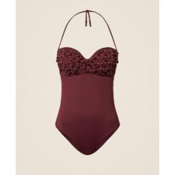 Twinset Maillot de bain une pièce avec broderie origami et strass