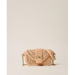 Twinset Sac à bandoulière en crochet avec strass