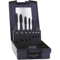 Exact 42305 Set de tarauds pour machine 7 pièces métrique M1, M4, M5, M6, M8, M10, M12 coupe à droite DIN 371 HSS-E forme B 1 set