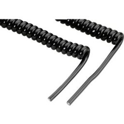 MONACOR 0060200 Câble spiralé pour microphone noir 1 pc(s)