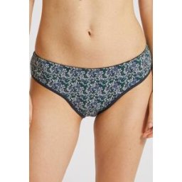 MONOPRIX Lot de 2 culottes menstruelles imprimée et unie contenant du coton BIO 42-44