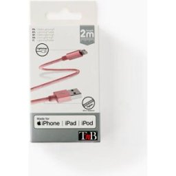 Câble Lightning tressé TNB, 2m, élégance, résistance et certifié Apple