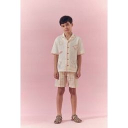 MONOPRIX Short élastiqué rayé en gaze de coton 4 ans