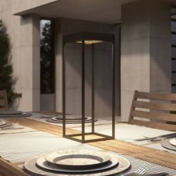 Lucande Lampe solaire LED Lynzy, 58 cm, noir, métal, IP65 Lynzy Lucande, dimmable, noir, Aluminium, Moderne, Lampe Solaire