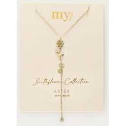 Collier à pendentif et strass Birth Flower My Jewellery Argenté/Doré M femme