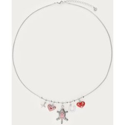 Collier à charms Mystic léopard My Jewellery Argenté/Rouge One size femme