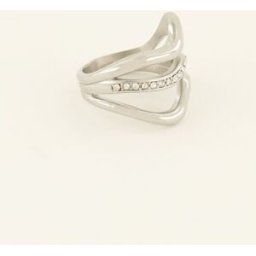 Bague à trois rangs et strass My Jewellery 17 femme