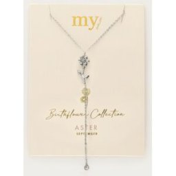 Collier à pendentif et strass Birth Flower My Jewellery Argenté/Doré M femme