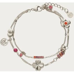 Bracelet double avec strass multicolores et charms "dreamchaser" My Jewellery Argenté One size femme
